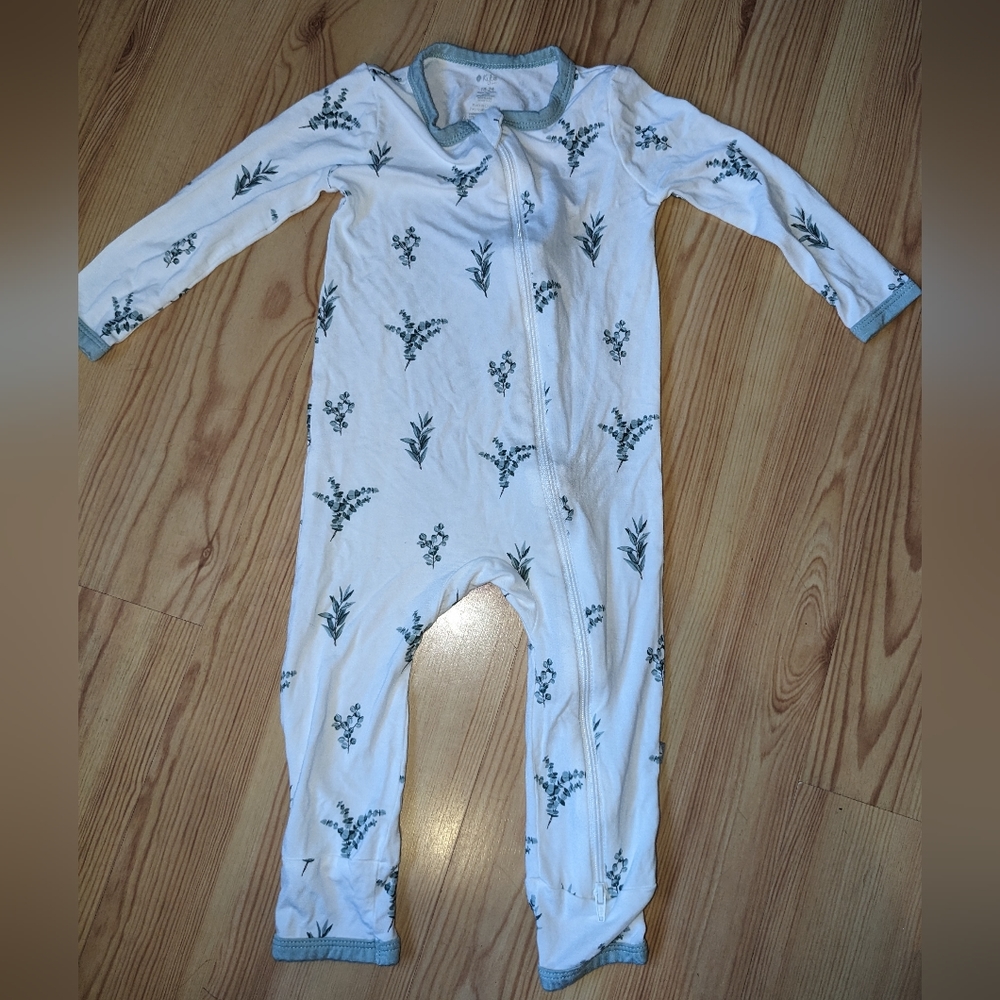 Kyte Baby Zipper Pajamas-Eucalyptus